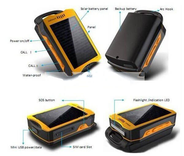 Solar energy portable tracker JT600 used in mobile asset tracking Car tracker gps waterproof gps tracking sim card Move