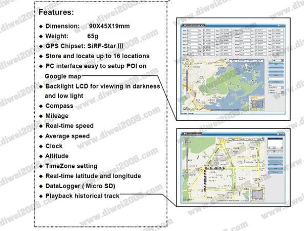 GPS tracker GPS Guider with GPS Logger