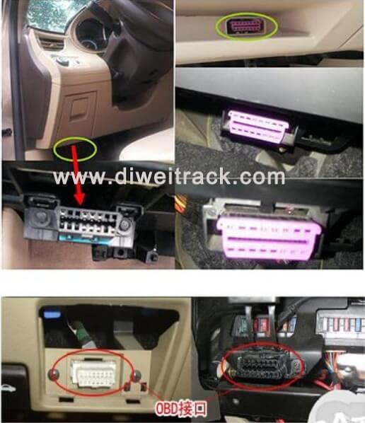 OT08 OBDII OBD2 Vehicle Car truck gps tracker with OBDII Connector, OBD2 interface, OBDII Port