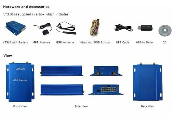 Car GSM Vehicle Tracker VT310 with External Power Cut Alarm Engine Cut